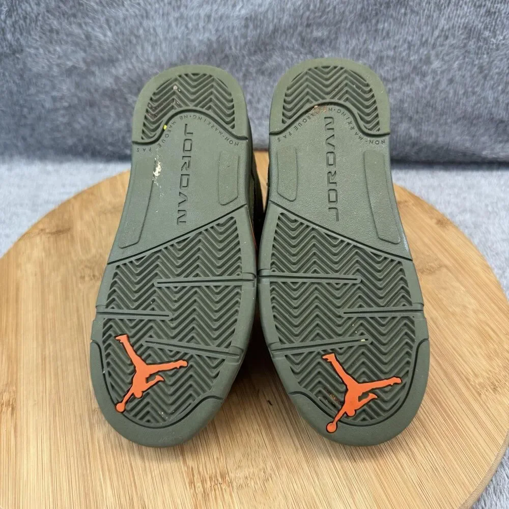 Jordan Air Jordan 5 Retro Shoes Boys Size 11C Green Sneakers Toddler 440889-308